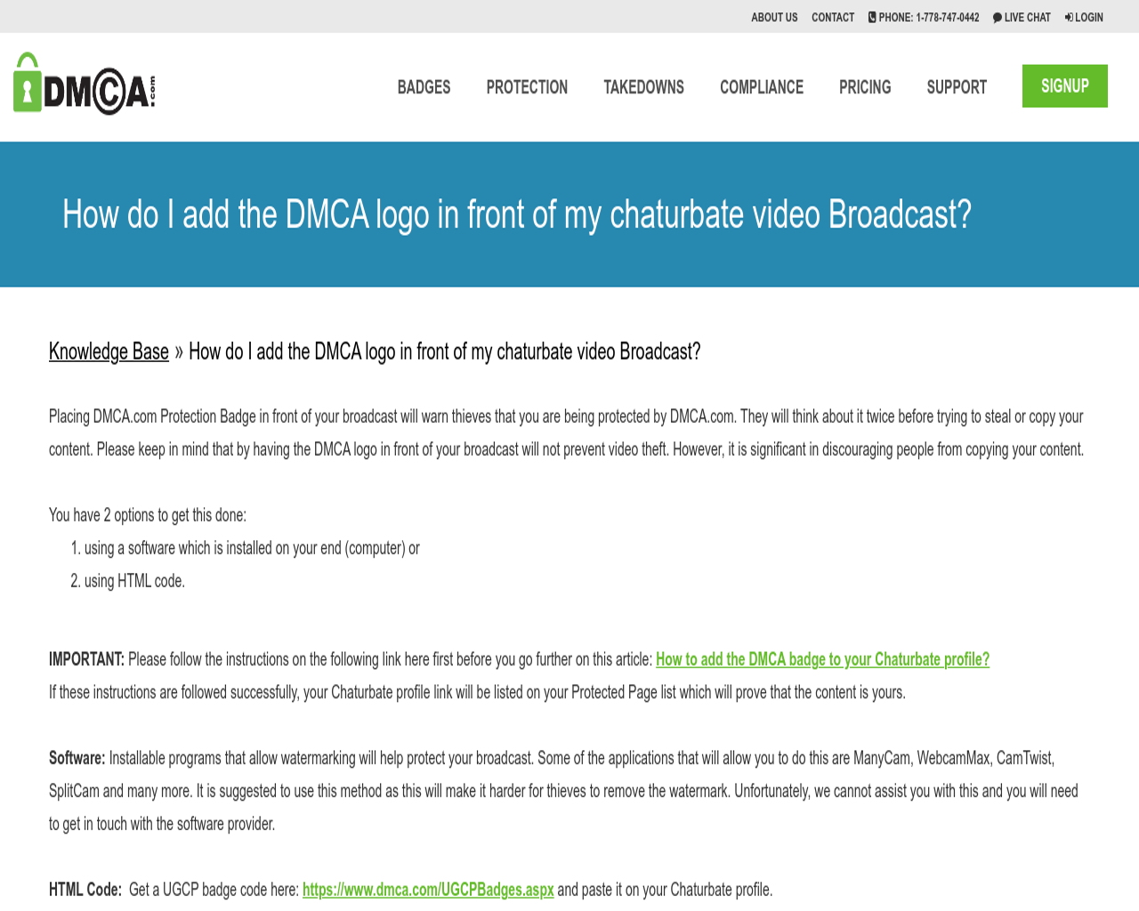 How do I add the DMCA logo in front of my chaturbate video Broadcast?